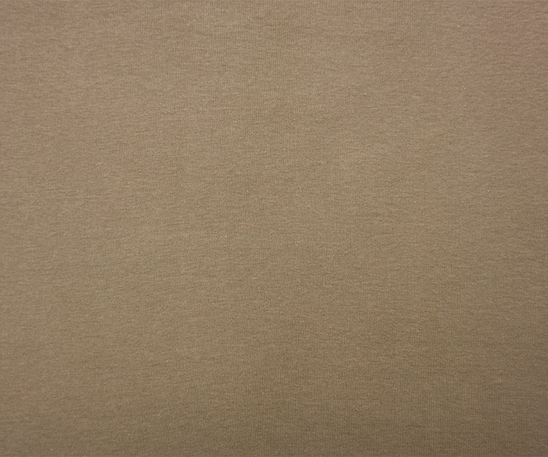 Brown Organic Cotton Solid 1X1 Rib Knit Fabric