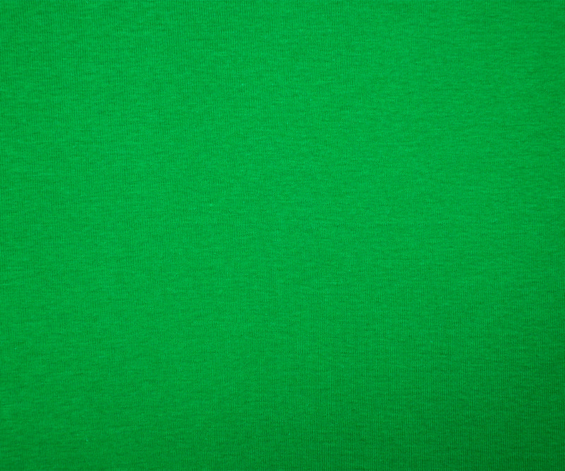 Green Organic Cotton Solid 1X1 Rib Knit Fabric