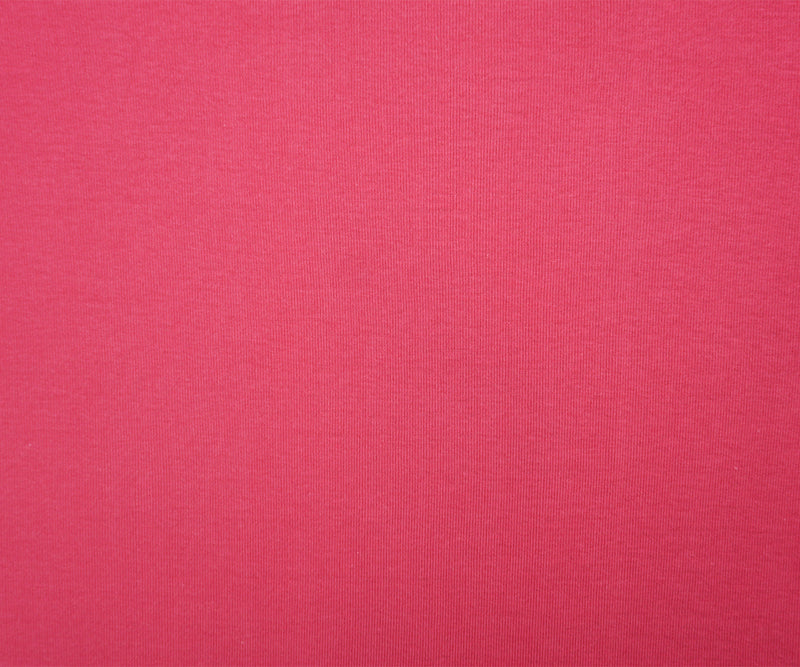 Dark Pink Organic Cotton Solid 1X1 Rib Knit Fabric