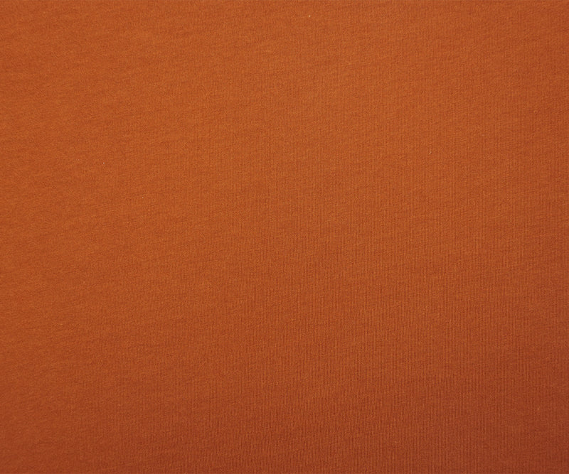 Brown Organic Cotton Solid 1X1 Rib Knit Fabric