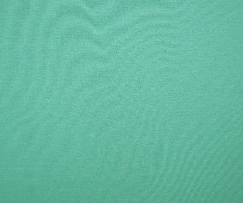 Teal Organic Cotton Solid 1X1 Rib Knit Fabric