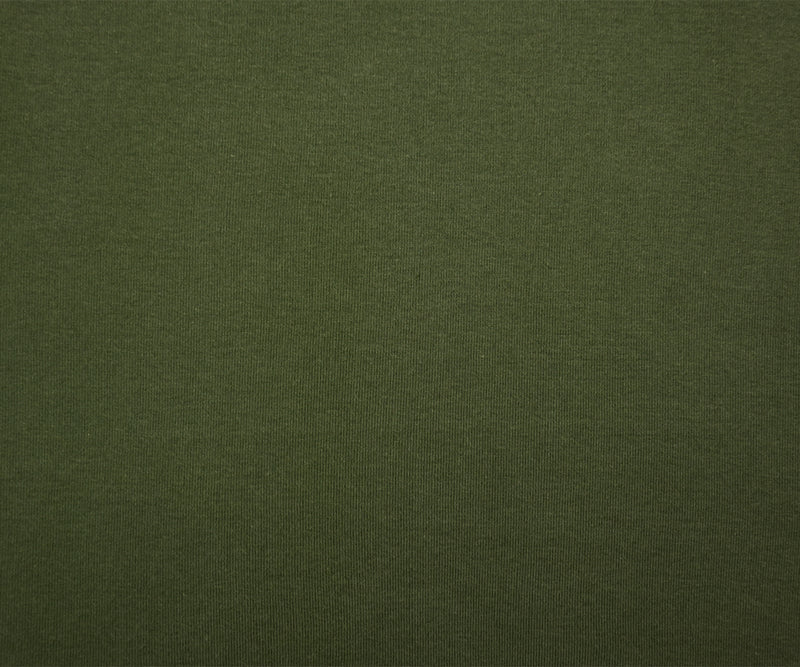 Green Organic Cotton Solid 1X1 Rib Knit Fabric