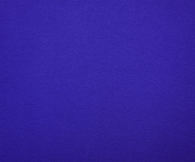 Blue Organic Cotton Solid 1X1 Rib Knit Fabric