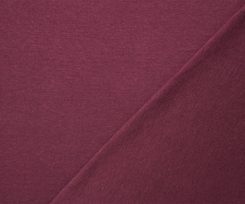Purple Organic Cotton Solid 1X1 Rib Knit Fabric