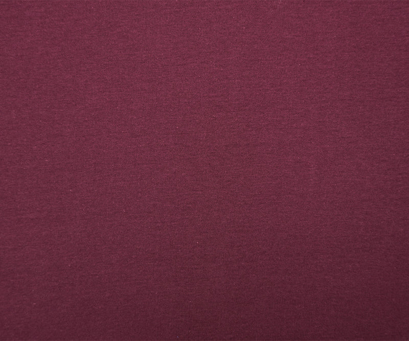 Purple Organic Cotton Solid 1X1 Rib Knit Fabric