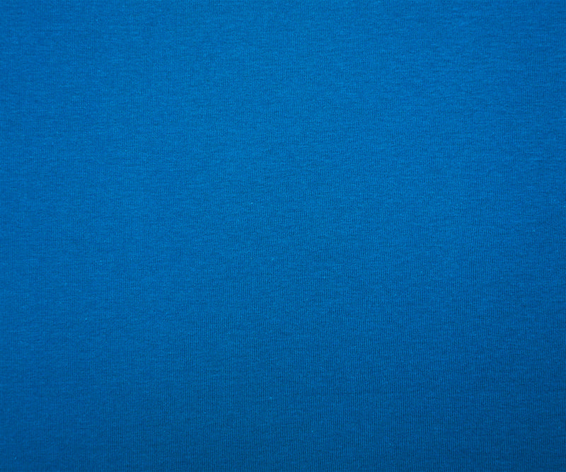Blue Organic Cotton Solid 1X1 Rib Knit Fabric