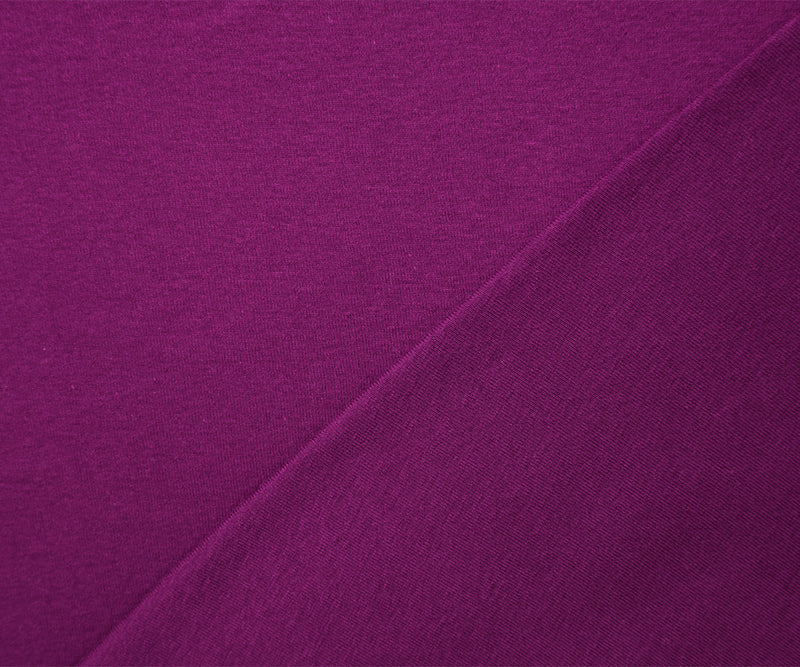 Purple Organic Organic Cotton Solid 1X1 Rib Knit Fabric