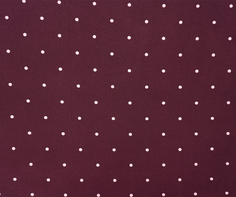 3 YD PC-Red-Pink Dot Printed Brushed Face ITY Jersey Knit Fabric