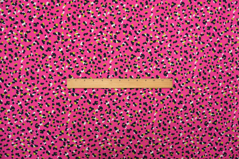 Pink-Navy-Multi Poly Stretch Abstract ITY Jersey Knit Fabric