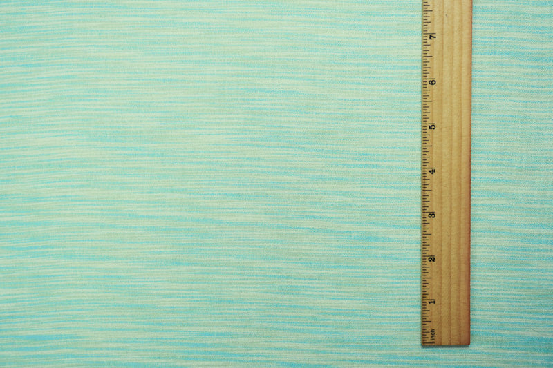 Green-Teal-White Rayon Slub Printed Dobby Woven Fabric