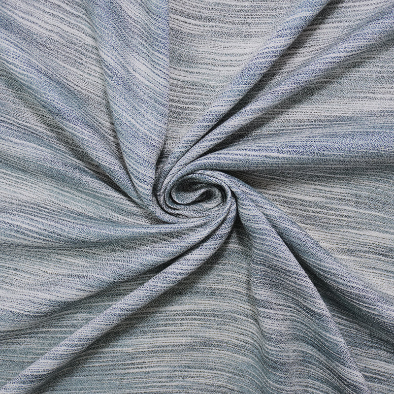 1 3/4 YD PC-Gray-White Rayon Slub Printed Dobby Woven Fabric
