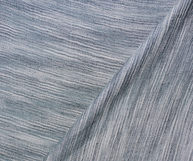 Gray-White Rayon Slub Printed Dobby Woven Fabric