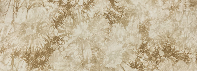 Brown-Beige Rayon Tie Dye Printed Twill Woven Fabric