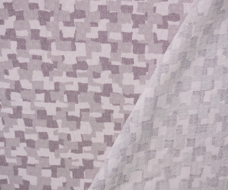 Mauve Purple- Rayon Abstract Printed Dobby Woven Fabric
