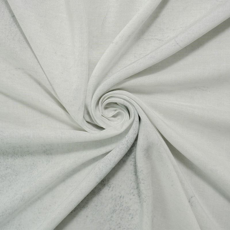 White-Gray Rayon Abstract Print Cross-Hatch Challis Woven Fabric