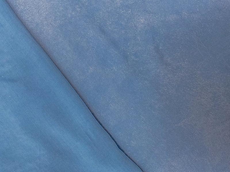 Blue-Gray Rayon Heather Vintage-Distressed Look Voile Fabric