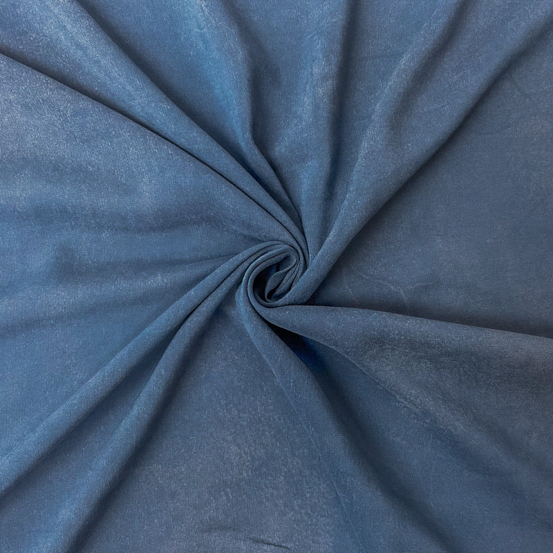 Blue-Gray Rayon Heather Vintage-Distressed Look Voile Fabric
