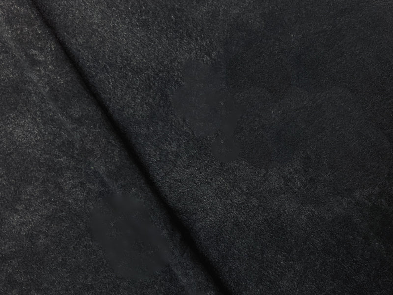 Black-Gray Rayon Heather Vintage-Distressed Look Voile Fabric