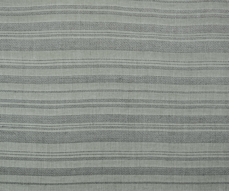 Green-Black-White Rayon Cotton Stripe Dobby Woven Fabric