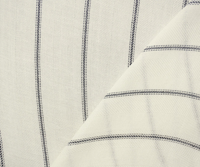 White-Black Rayon Stripe Herringbone Twill Woven Fabric