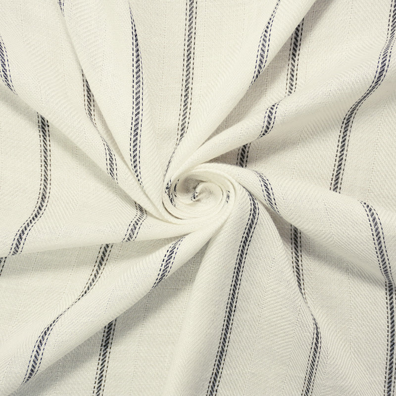 White-Black Rayon Stripe Herringbone Twill Woven Fabric