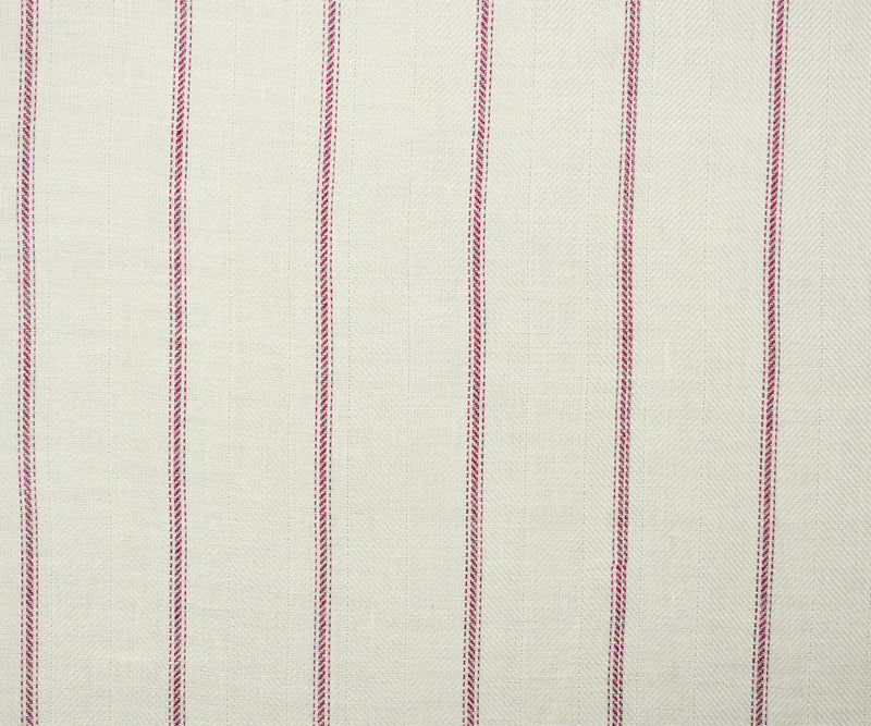 Ivory-Red Rayon Stripe Herringbone Twill Woven Fabric