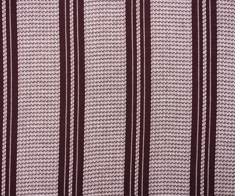 Red-White Rayon Cotton Stripe Dobby Woven Fabric