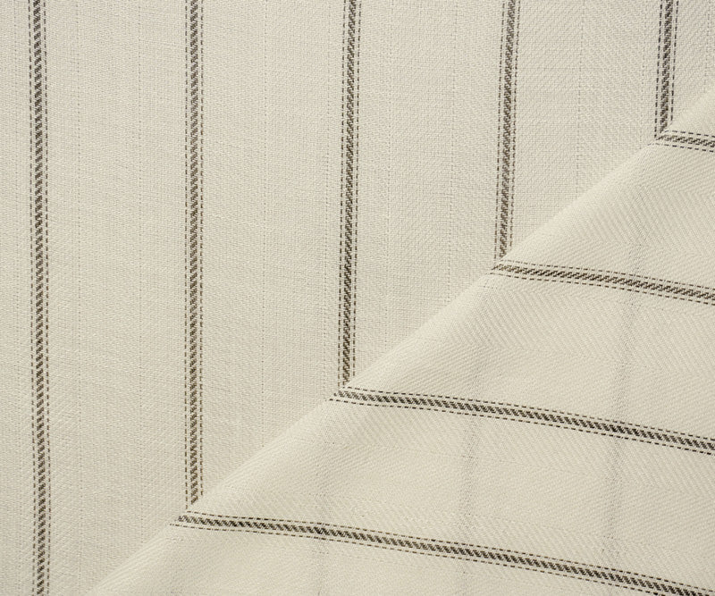 White-Gray Rayon Stripe Herringbone Twill Woven Fabric