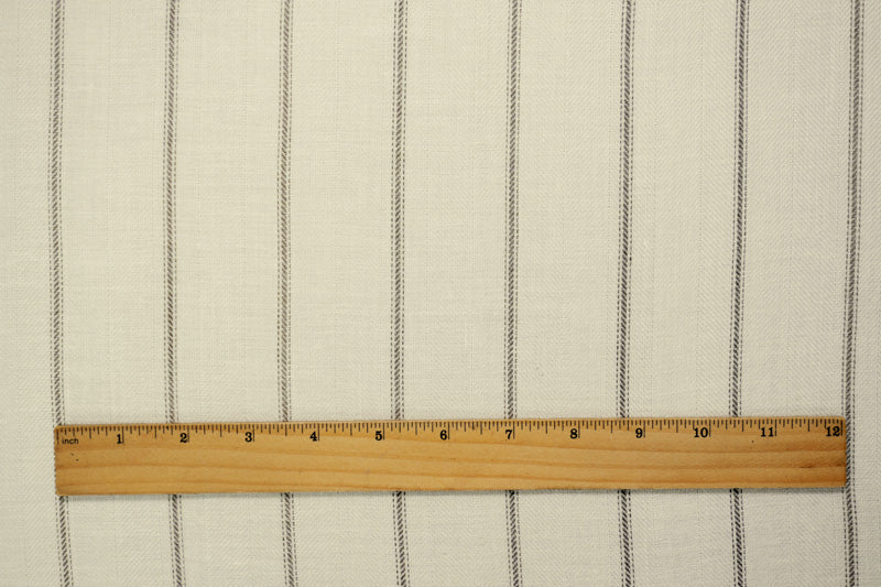 White-Gray Rayon Stripe Herringbone Twill Woven Fabric