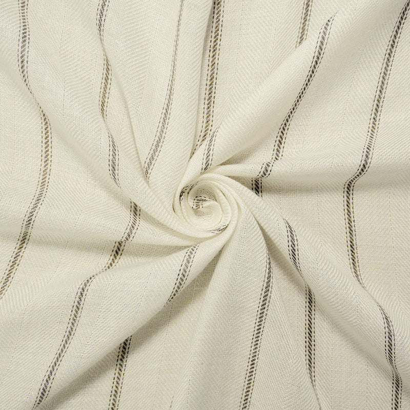 White-Gray Rayon Stripe Herringbone Twill Woven Fabric