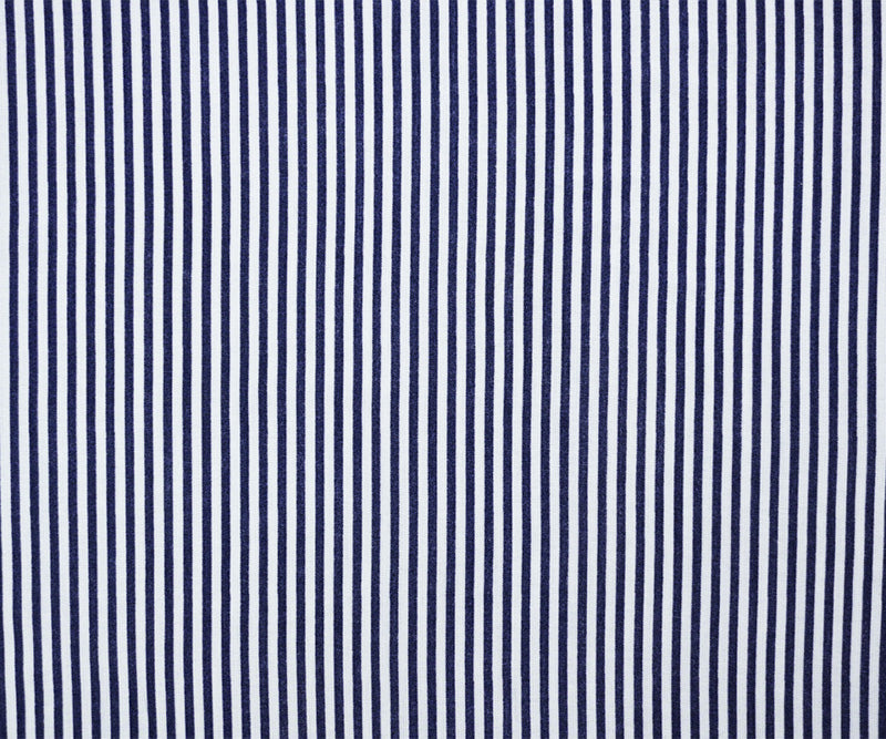 1 1/2 YD PC-Blue-White Rayon Stripe Printed Challis Woven Fabric