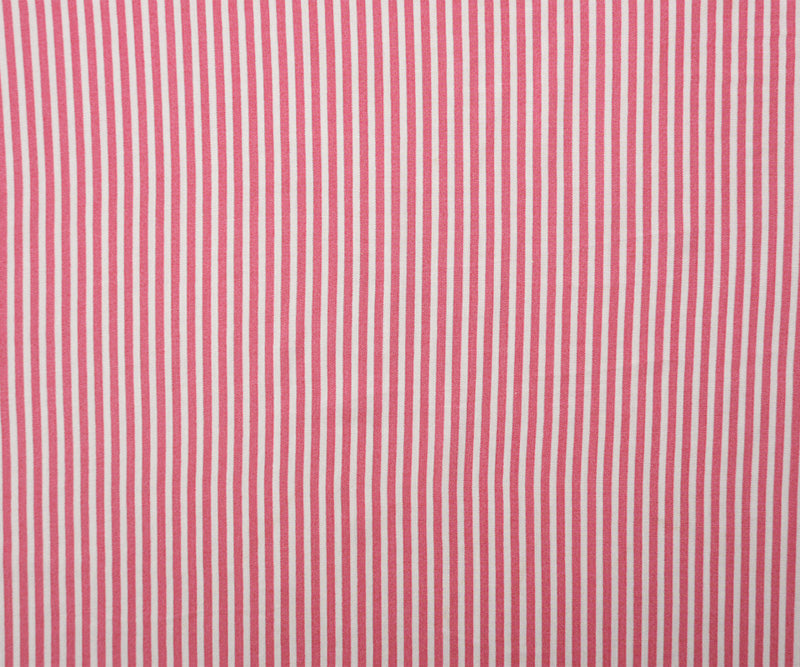 Pink-White Rayon Stripe Challis Woven Fabric