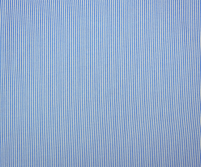 1 YD PC-Blue-White Rayon Stripe Challis Woven Fabric