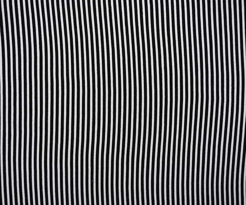 Black-White Rayon Stripe Printed Challis Woven Fabric