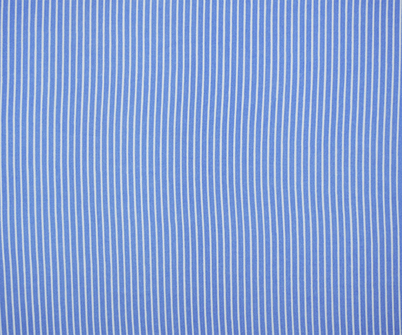 Blue-White Rayon Stripe Printed Challis Woven Fabric