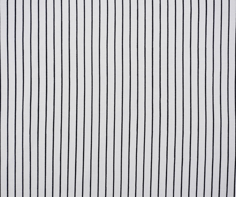 Black-White Rayon Stripe Printed Challis Woven Fabric
