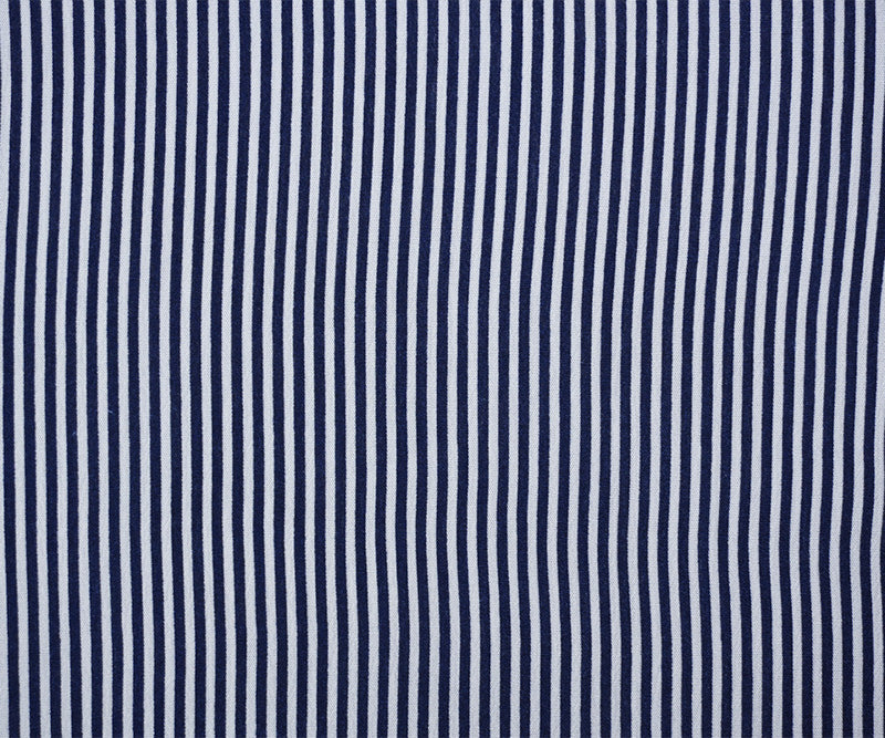 Blue-White Rayon Stripe Gauze Woven Fabric