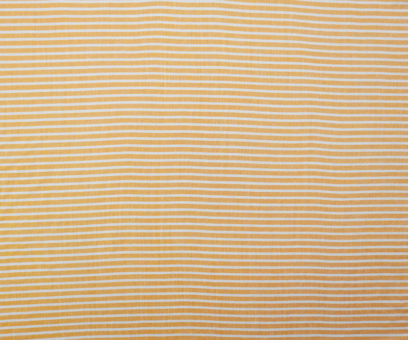 Yellow-White Rayon Stripe Challis Woven Fabric
