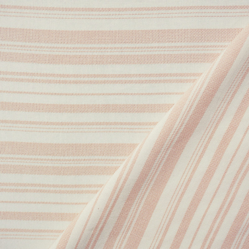 Beige-White Rayon Cotton Stripe Dobby Woven Fabric