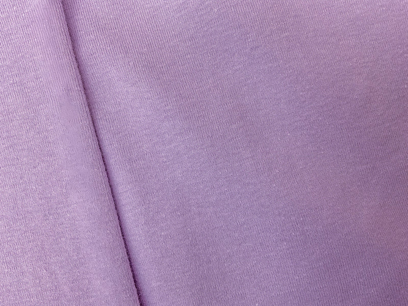 Purple Organic Cotton Solid 1X1 Rib Knit Fabric