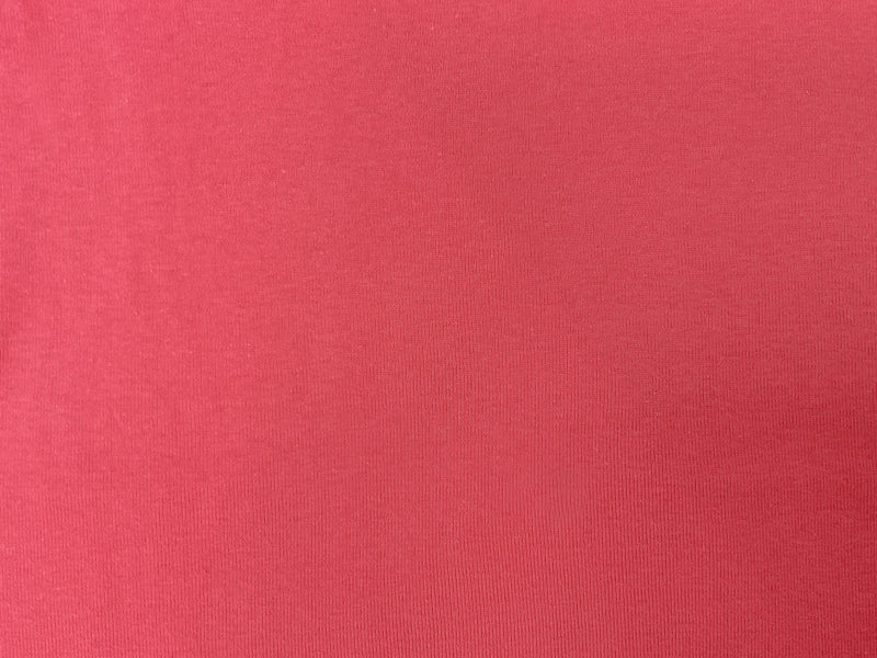 Pink Organic Cotton Solid 1X1 Rib Knit Fabric