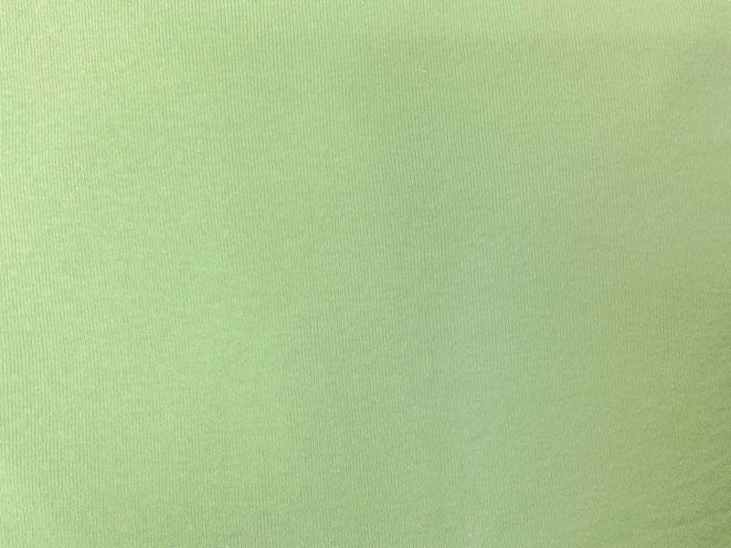 Green Organic Cotton Solid 1X1 Rib Knit Fabric