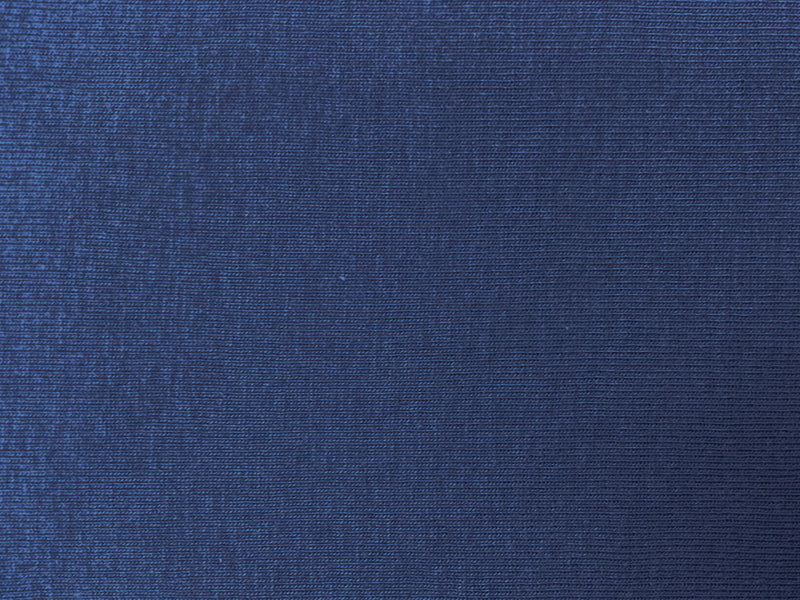 Blue Organic Cotton Solid 1X1 Rib Knit Fabric