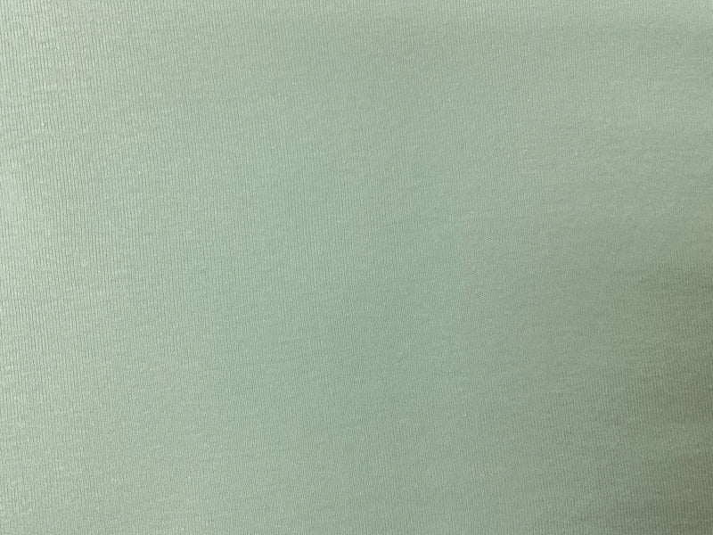 Green Organic Cotton Solid 1X1 Rib Knit Fabric