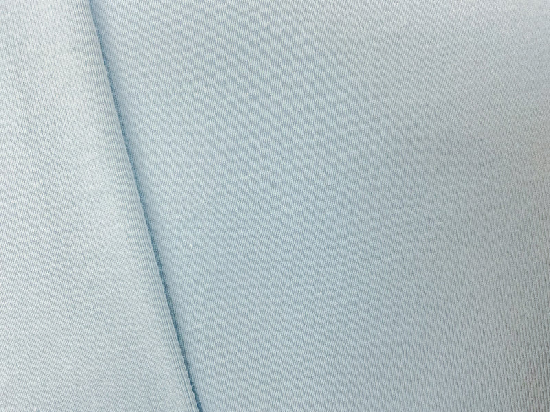 3 1/2 YD PC-Blue Organic Cotton Solid 1X1 Rib Knit Fabric