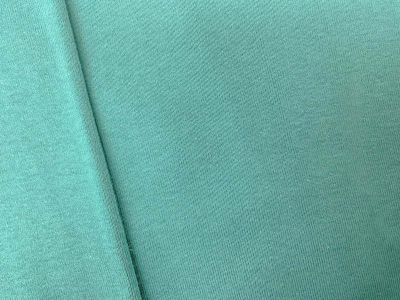 3 5/8 YD PC-Green Organic Cotton Solid 1X1 Rib Knit Fabric