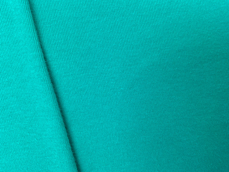 Green Organic Cotton Solid 1X1 Rib Knit Fabric