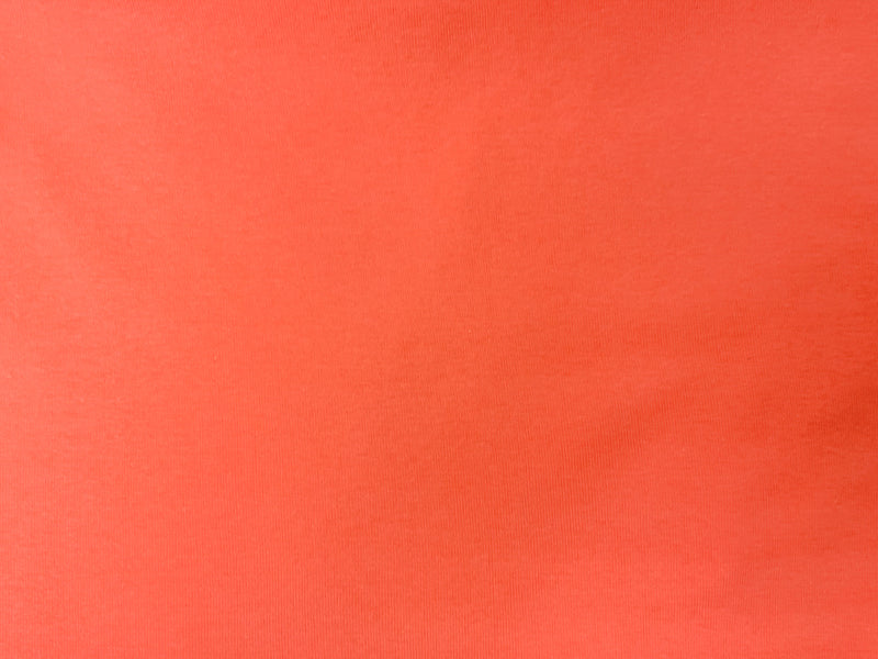 Orange Organic Cotton Solid 1X1 Rib Knit Fabric