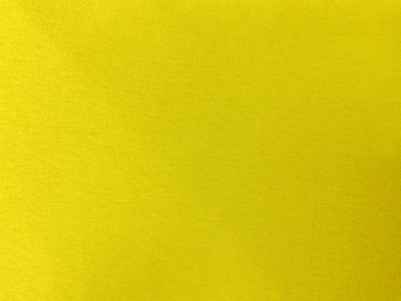 Yellow Organic Cotton Solid 1X1 Rib Knit Fabric
