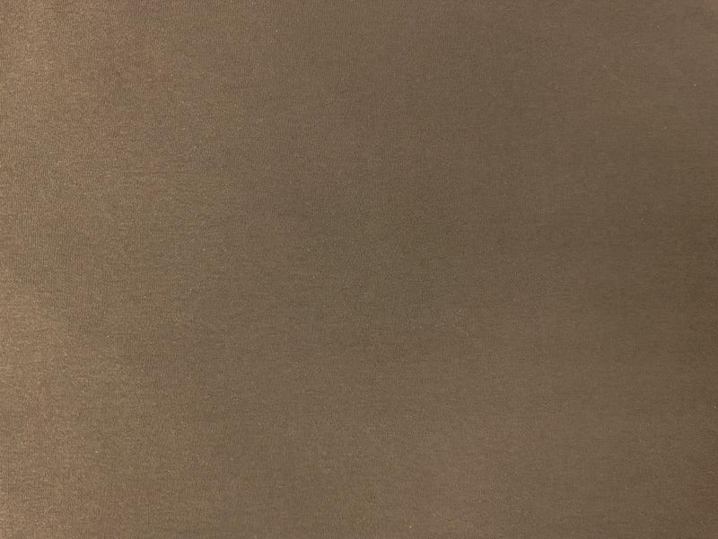 Brown Organic Cotton Solid 1X1 Rib Knit Fabric